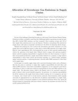 Allocation of Greenhouse Gas Emissions in Supply Chains