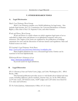 Introduction to Legal Materials