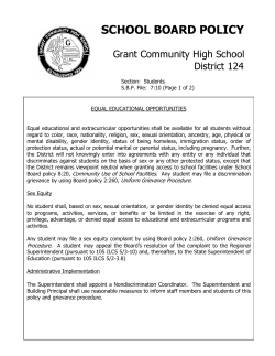 Equal Educational Opportunities