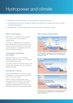 Hydropower and climate