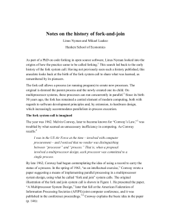 Notes on the history of fork-and-join