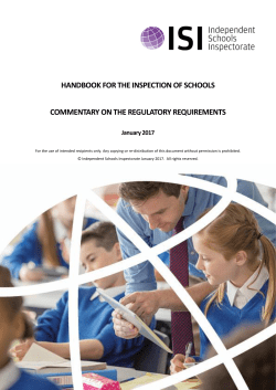 handbook for the inspection of schools commentary