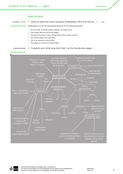 Solutions to the &ldquo;Spot on &hellip;&rdquo; pages Spot on facts