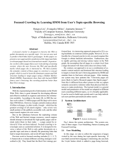 Focused Crawling by Learning HMM from User`s Topic