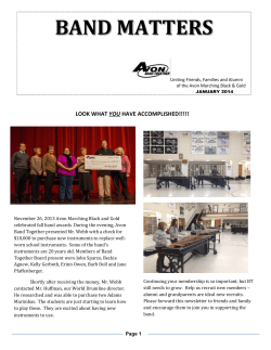 Band Together January 2014 newsletter