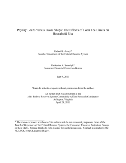 Payday Loans versus Pawn Shops