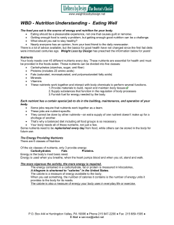 Nutrition Understanding