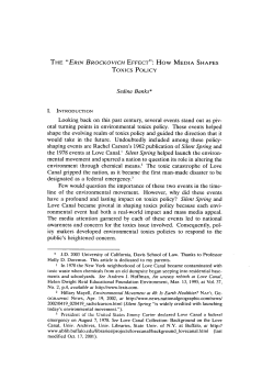 Erin Brockovich Effect: How Media Shapes Toxics Policy