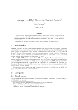 chemsym &ndash;aL ATEX Macro for Chemical Symbols