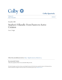 Stephen`s Villanelle: From Passive to Active Creation
