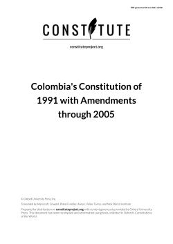 Colombia`s Constitution