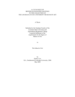 A CATALOGUE OF BRITISH OLD MASTER PAINTINGS IN THE