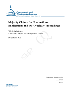Majority Cloture for Nominations