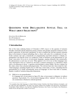 questions with declarative syntax tell us what about selection?