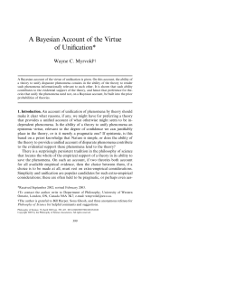 A Bayesian Account of the Virtue of Unification*