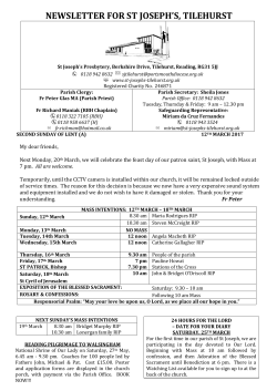 12 March - St Joseph`s, Tilehurst