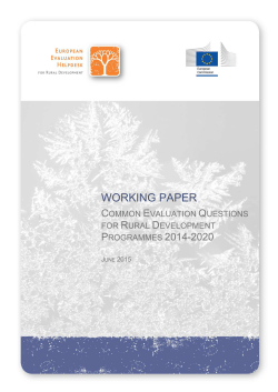 Common Evaluation Questions - ENRD