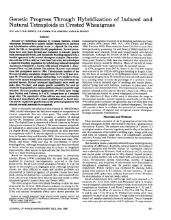 Genetic Progress Through Hybridization of Induced and Natural