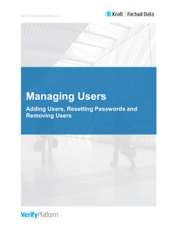 Managing Users