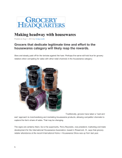 Making headway with housewares - Candle-Lite