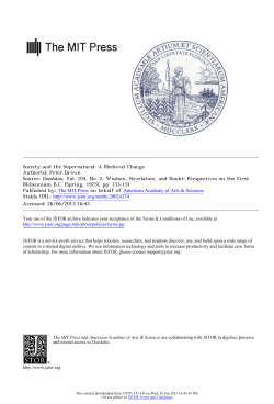 Society and the Supernatural: A Medieval Change