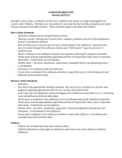 the Clubhouse Dress Code - Overlake Golf and Country Club