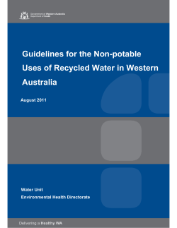 Guidelines for the Non-potable Uses of Recycled Water in Western