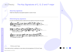 e-z Theory: The Key Signatures of C, G, D and F major