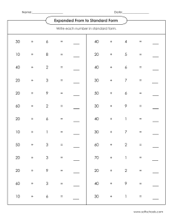 Expanded From to Standard Form + = 4 40 + = 5 20 +