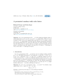 A permuted random walk exits faster