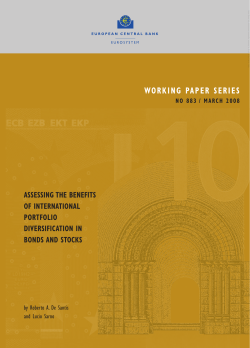 Assessing the benefits of international portfolio - ECB