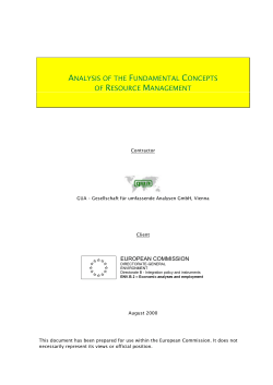 Analysis of the Fundamental Concepts of Resource Management