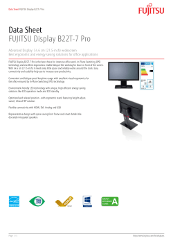 Data Sheet FUJITSU Display B22T