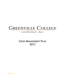 crisis management plan