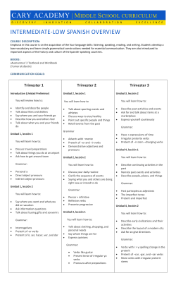 Intermediate-Low Spanish