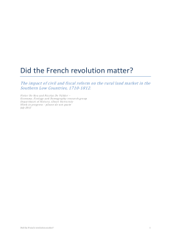 Did The French Revolution Matter? A Long