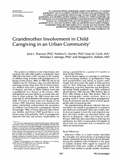 Grandmother Involvement in Child Caregiving in an Urban Community