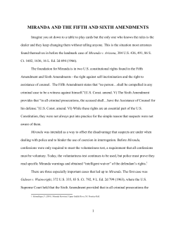 miranda and the fifth and sixth amendments