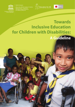 Towards Inclusive Education for Children with Disabilities: A Guideline