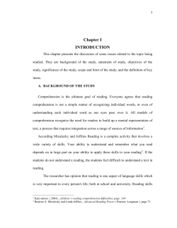 Chapter I INTRODUCTION - Digilib UIN Sunan Ampel Surabaya