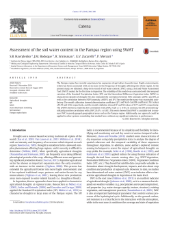 Assessment of the soil water content in the Pampas region using