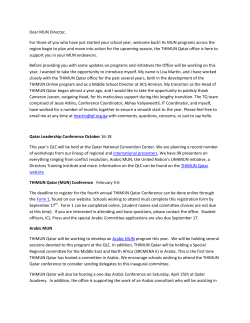 Dear MUN Director, For those of you who have just started your