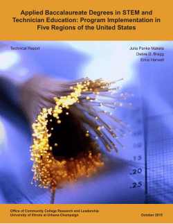 Applied Baccalaureate Degrees in STEM and Technician