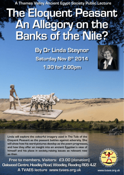 The Eloquent Peasant An Allegory on the Banks of the Nile?