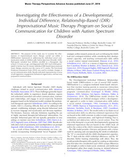 Improvisational Music Therapy Program on Social