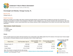 Overweight and Obesity- Orange County, FL