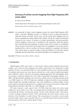 Accuracy of surface current mapping from High