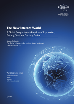 The New Internet World - WEF