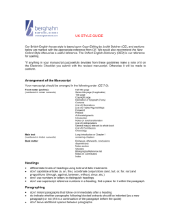 UK Style Guide - Berghahn Books