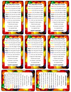 The Jelly Bean Prayer